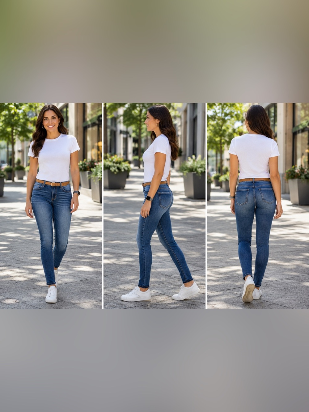 Vince Camuto Size 28/6 Mid Rise Skinny Jeans Stretch Medium Wash Denim | EUC